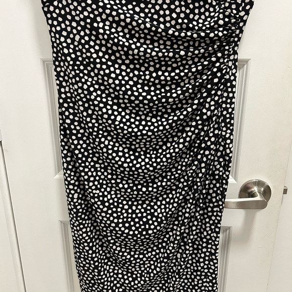 LAUREN Ralph Lauren Sleeveless DRESS SZ 6 Polka Dots V Neckline Office Siren - Picture 3 of 9
